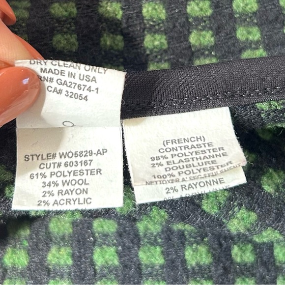 Anthropologie Eva Franco Green Black Knit Cocoon Cape Cardigan Cozy Roomy XS/S - Picture 8 of 8